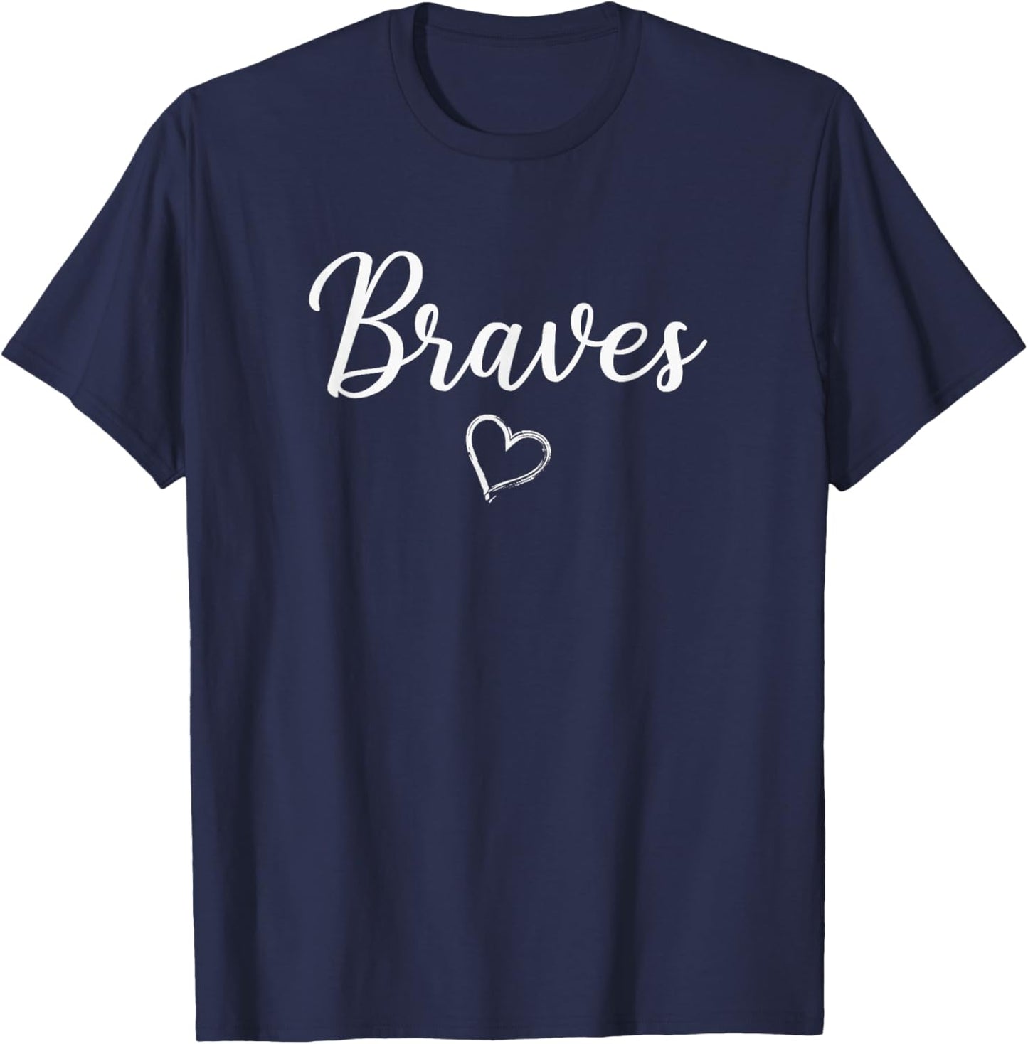 Walton Braves Above Small Heart T-Shirt - T-Shirt | Navy