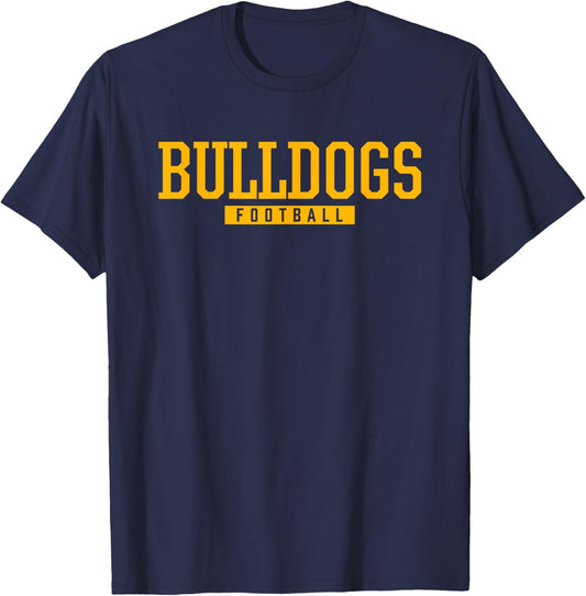 East Knox Bulldogs Football HS T-Shirt - T-Shirt | Navy