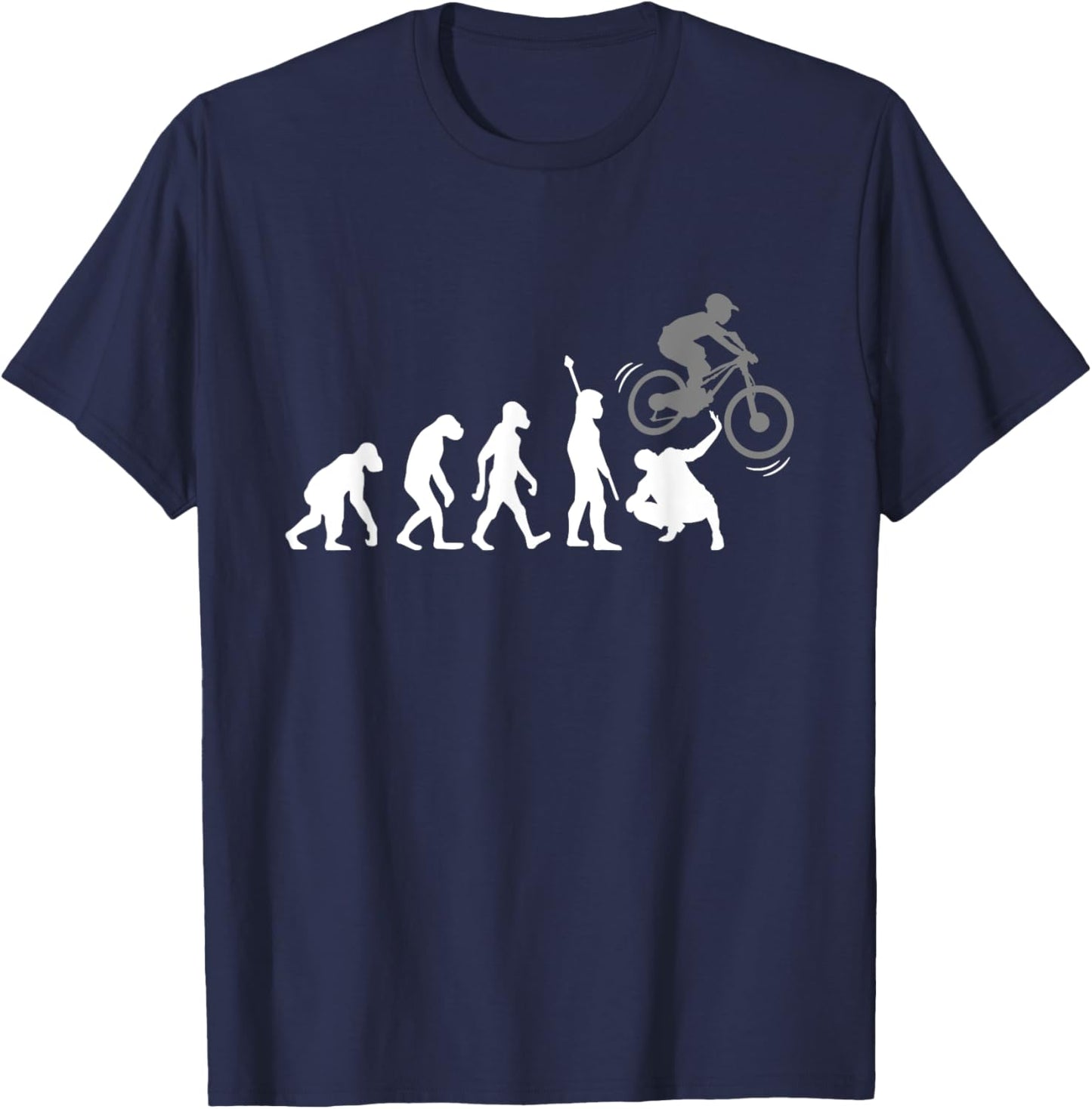 Cool MTB Evolution Bicycle Funny Cycle Mountain Bike Lovers T-Shirt - T-Shirt | Navy