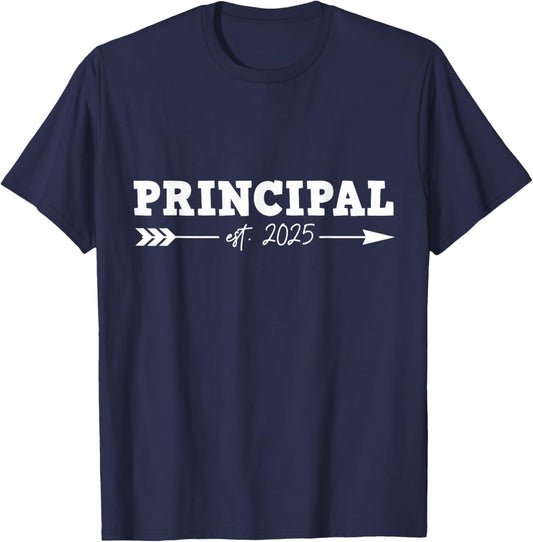 Cute Est. 2025 New Principal T-Shirt - T-Shirt | Navy
