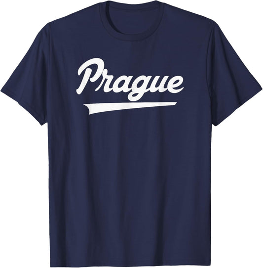 Prague High School Vintage Swoosh T-Shirt - T-Shirt | Navy