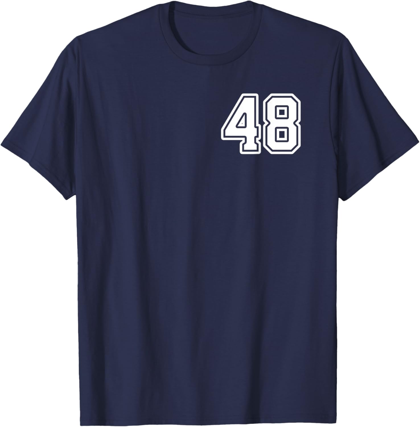 Number 48 Shirt #48 Player Sports Team Men Women Kids T-Shirt - T-Shirt | Navy
