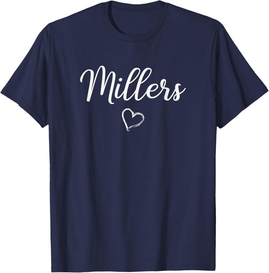 Yukon Millers Above Small Heart T-Shirt - T-Shirt | Navy