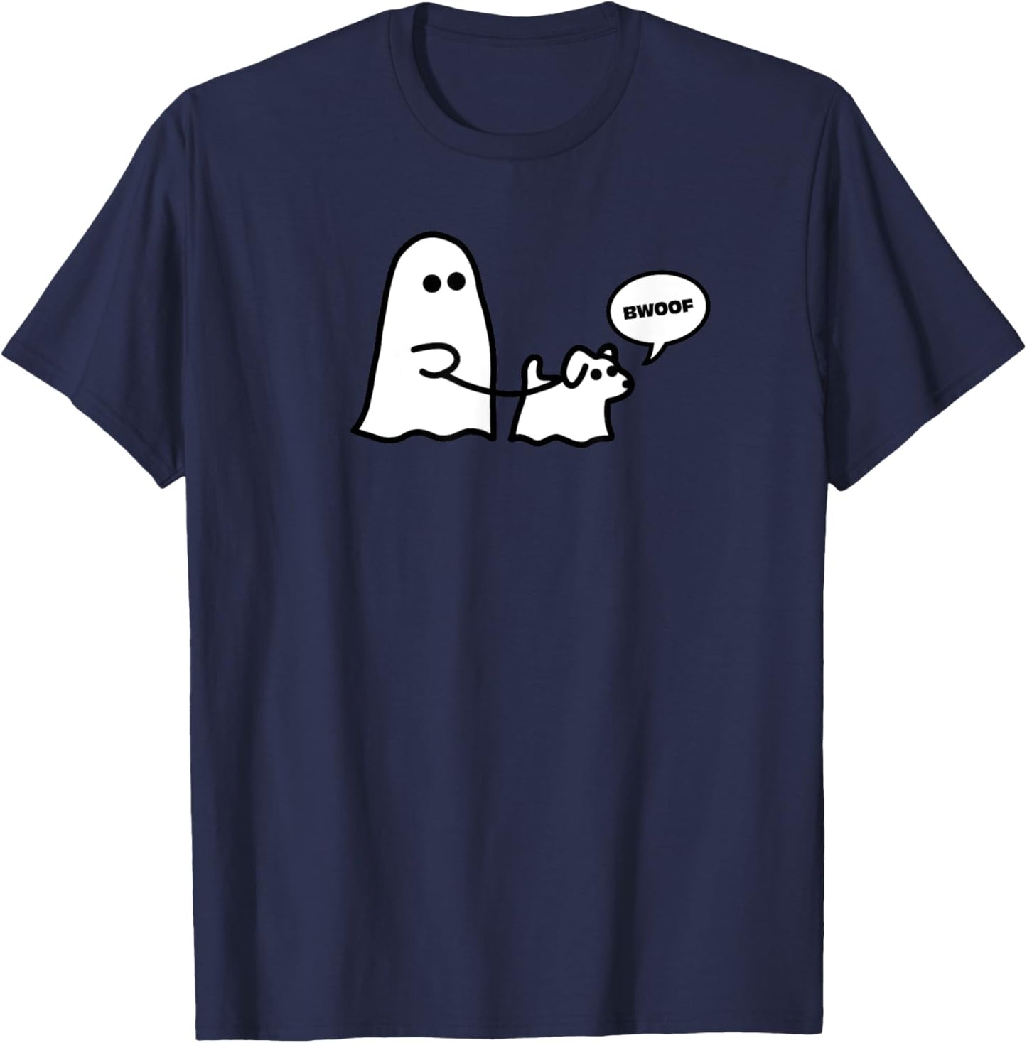 Ghost Walking Ghost Dog Bwoof Men Women Kids T-Shirt - T-Shirt | Navy