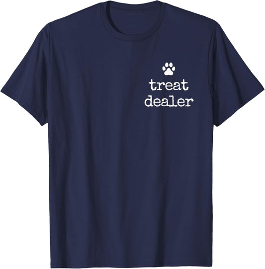 Dog Treat Dealer Dog Owner Humor Funny Dog Dad Dog Lover T-Shirt - T-Shirt | Navy
