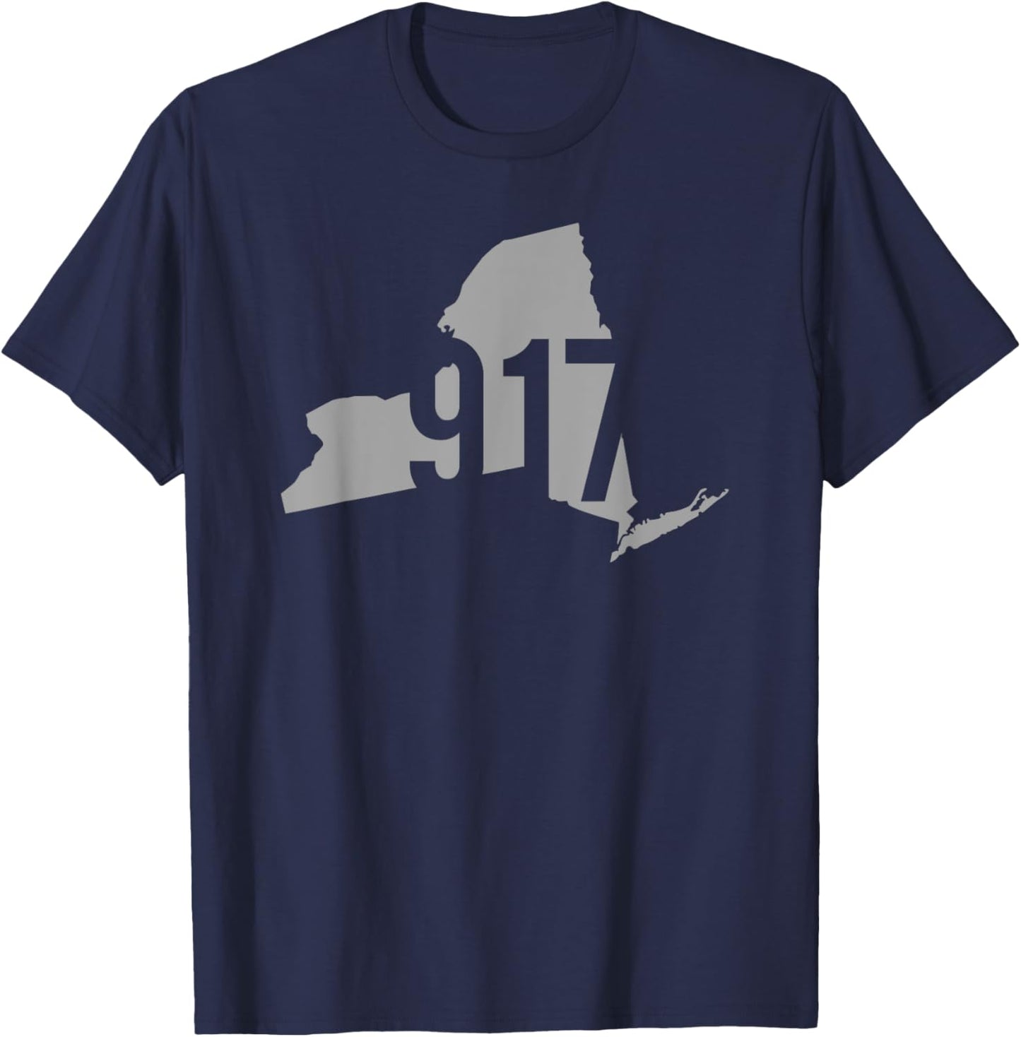 917 Area Code, NYC, Bronx, Brooklyn, Queens, Staten Island T-Shirt - T-Shirt | Navy