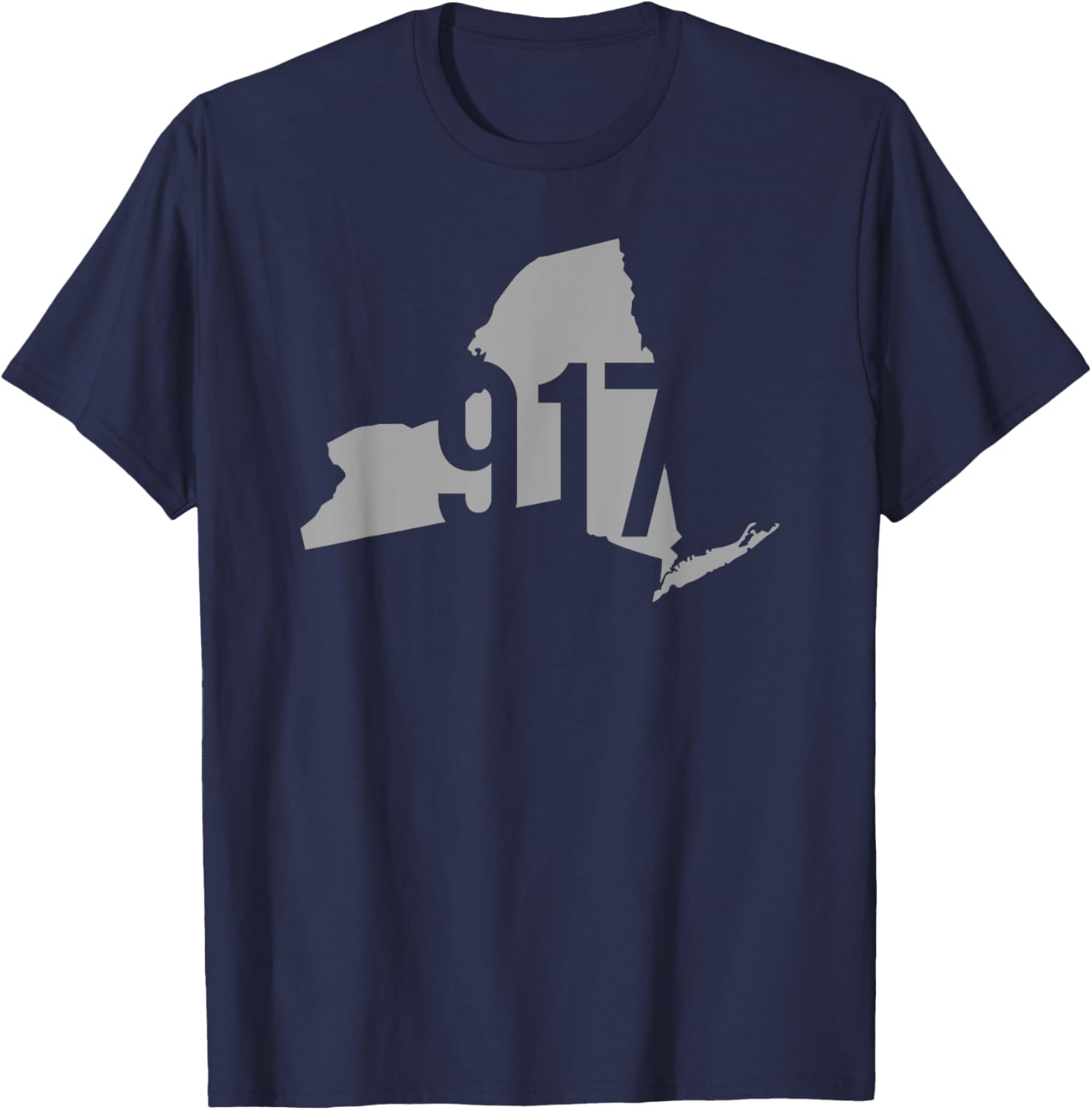 917 Area Code, NYC, Bronx, Brooklyn, Queens, Staten Island T-Shirt - T-Shirt | Navy