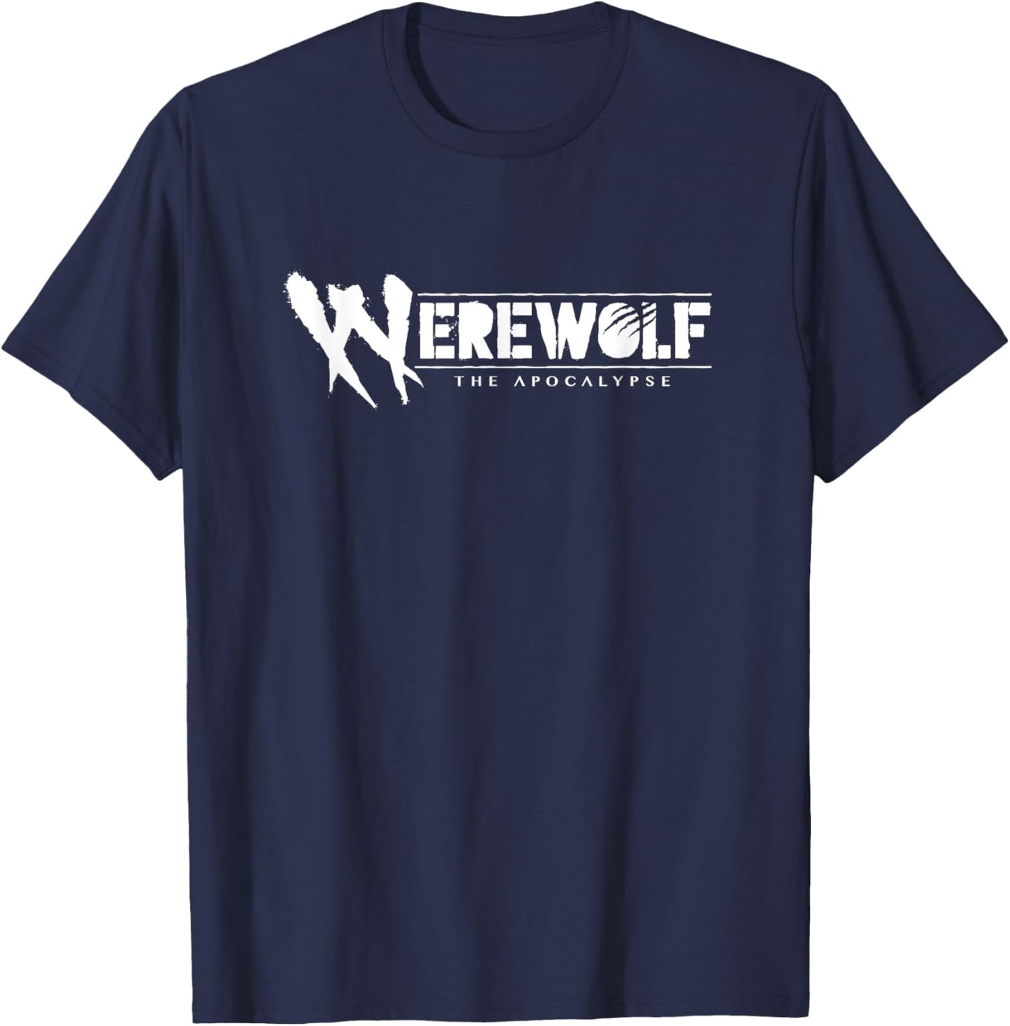 World of Darkness WoD Werewolf The Apocalypse Logo - -Adults/Kids, Black, Small, Short Sleeve T-Shirt - T-Shirt | Navy