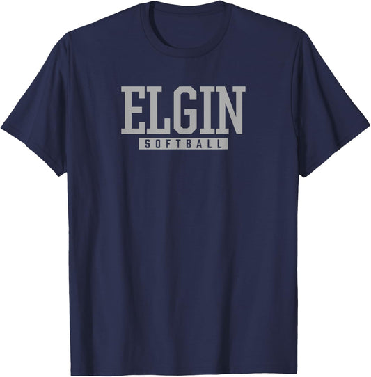 Elgin High School Softball T-Shirt - T-Shirt | Navy