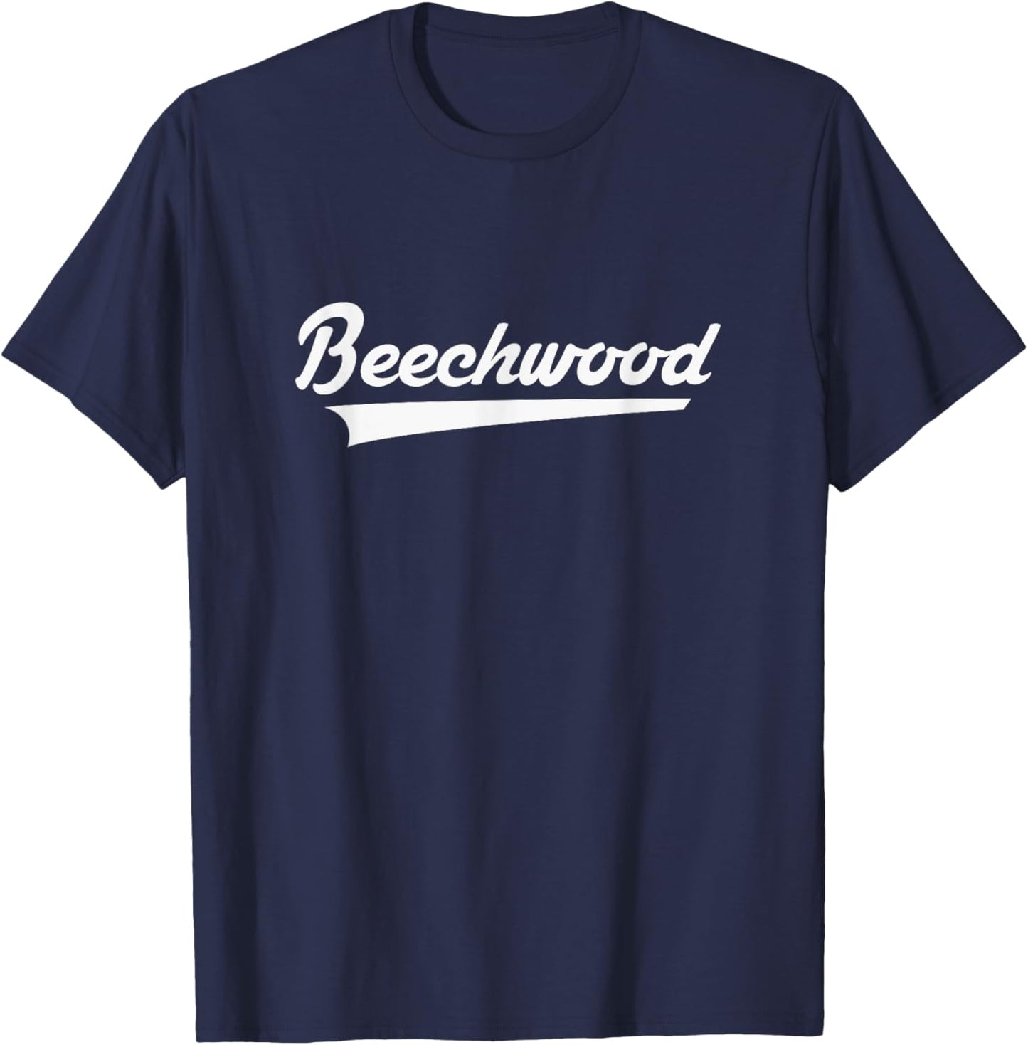 Beechwood High School Vintage Swoosh T-Shirt - T-Shirt | Navy