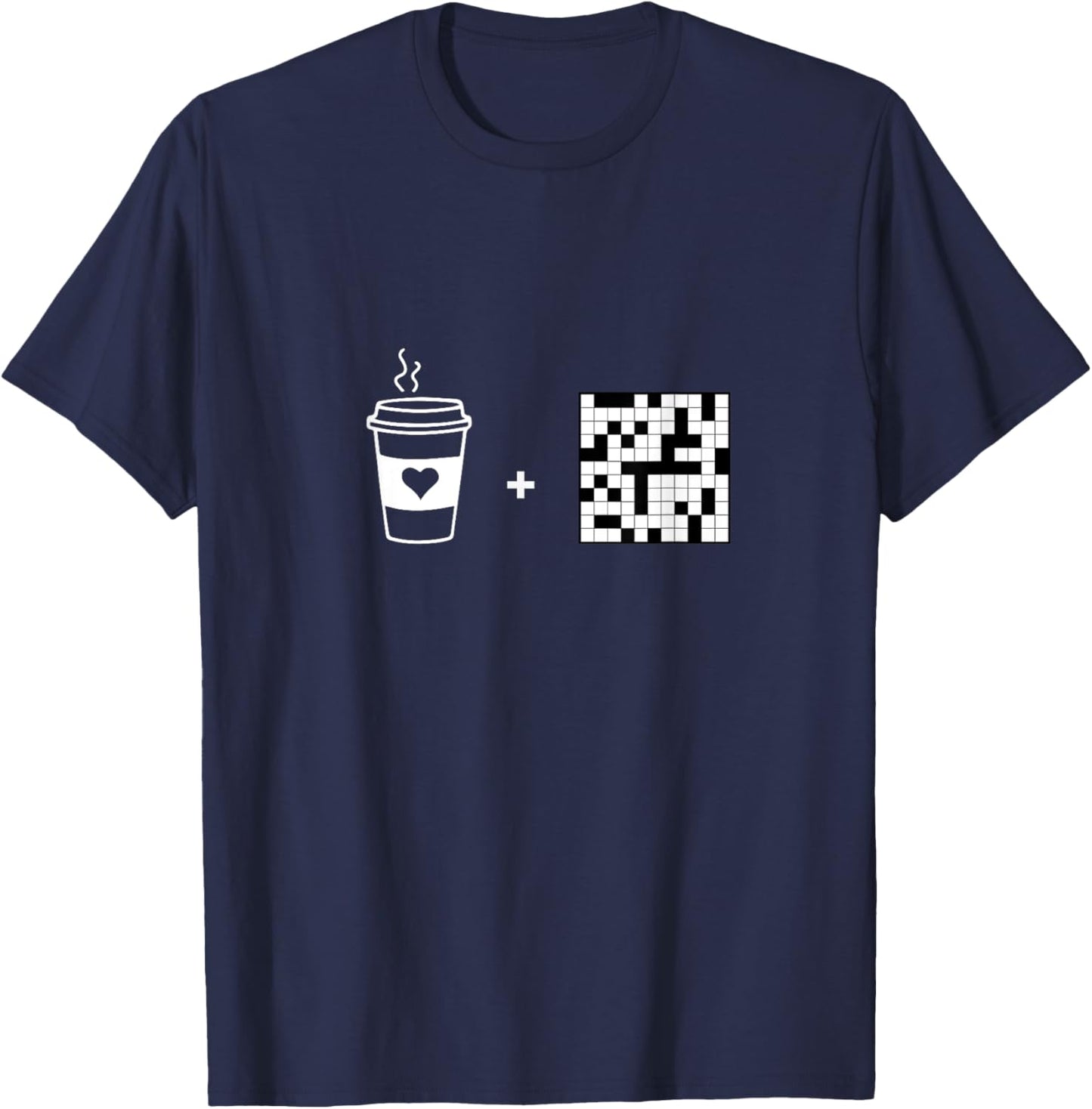 Coffee and Crosswords , Crossword Puzzle Day T-Shirt - T-Shirt | Navy