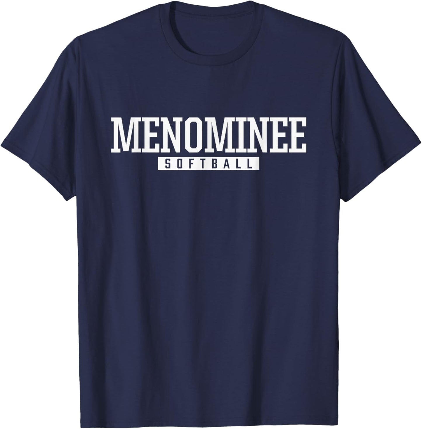 Menominee High School Softball T-Shirt - T-Shirt | Navy