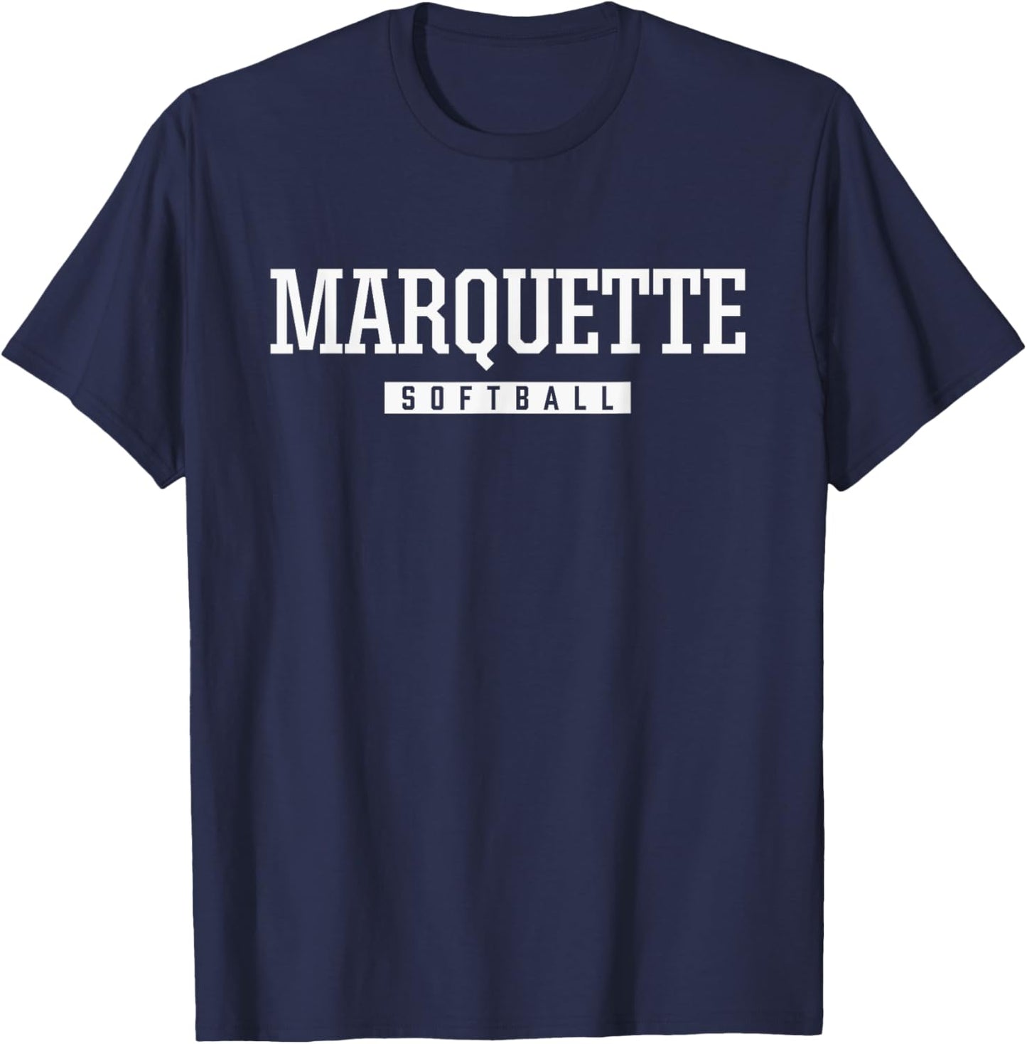 Marquette Senior High School Softball T-Shirt - T-Shirt | Navy