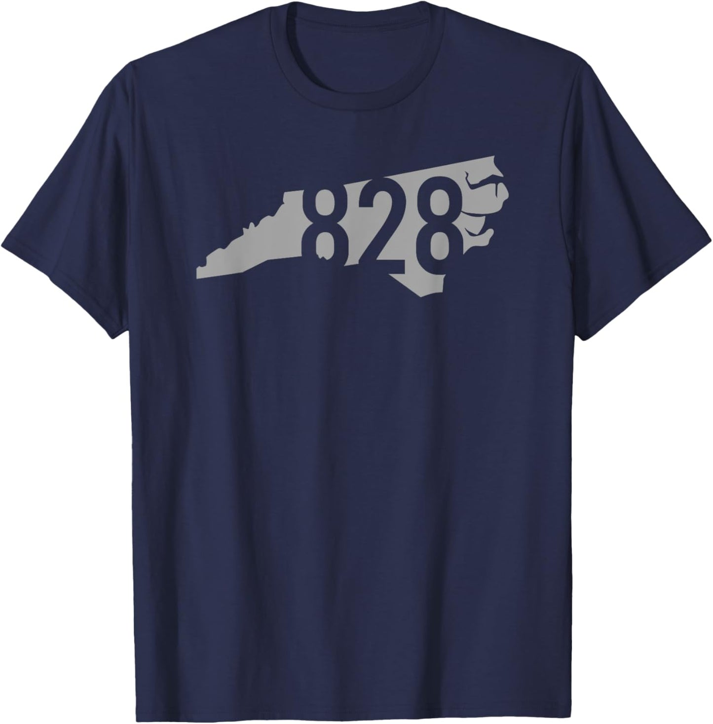 828 Area Code, Asheville, Hickory, Boone, North Carolina T-Shirt - T-Shirt | Navy