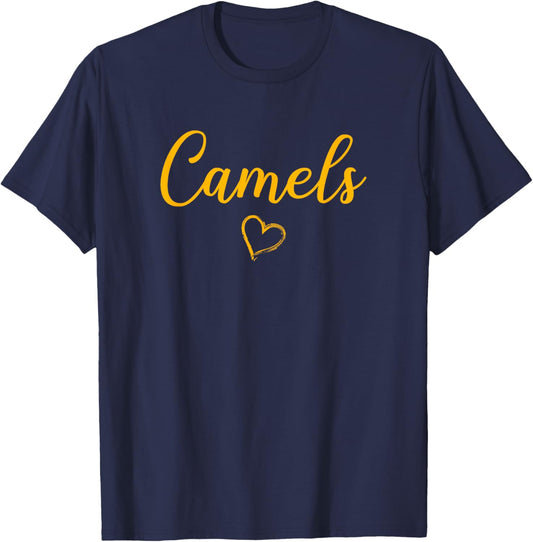 Campbell County Camels Above Small Heart T-Shirt - T-Shirt | Navy