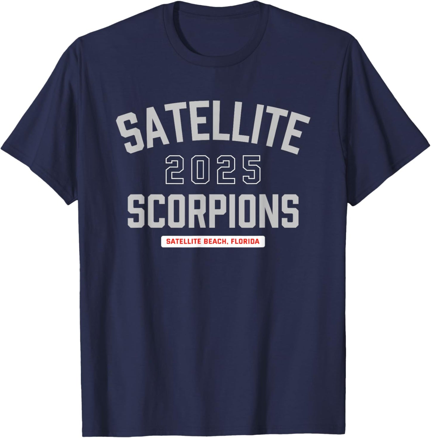 Satellite Scorpions Satellite Beach, Florida 2025 T-Shirt - T-Shirt | Navy