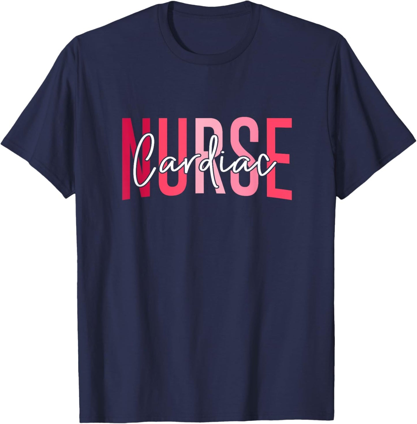 Funny Cardiac Nurse Cicu Cvicu Cardiology Heart Healthcare T-Shirt - T-Shirt | Navy