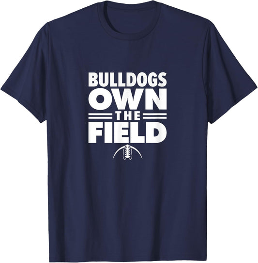 Heath Bulldogs Own the Field T-Shirt - T-Shirt | Navy