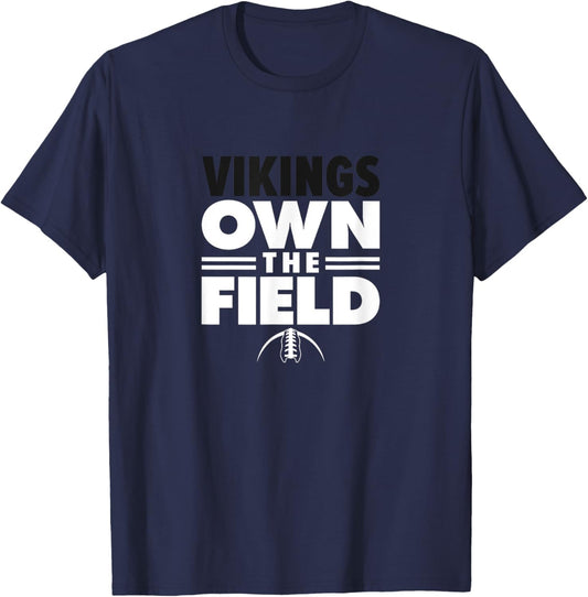 Whitehall Vikings Own the Field T-Shirt - T-Shirt | Navy