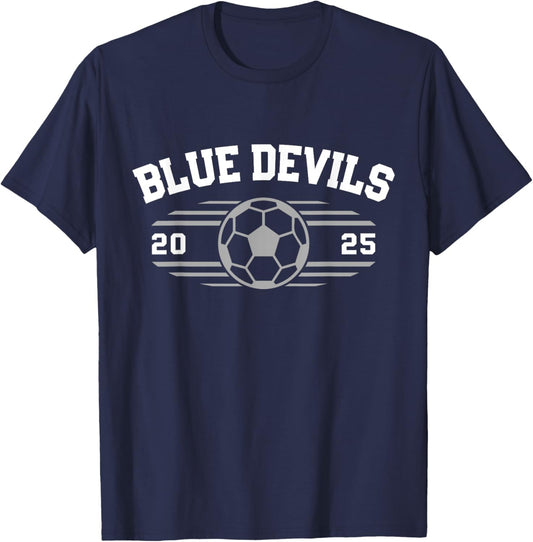Blue Devils Victor Central Soccer Ball 2025 HS T-Shirt - T-Shirt | Navy