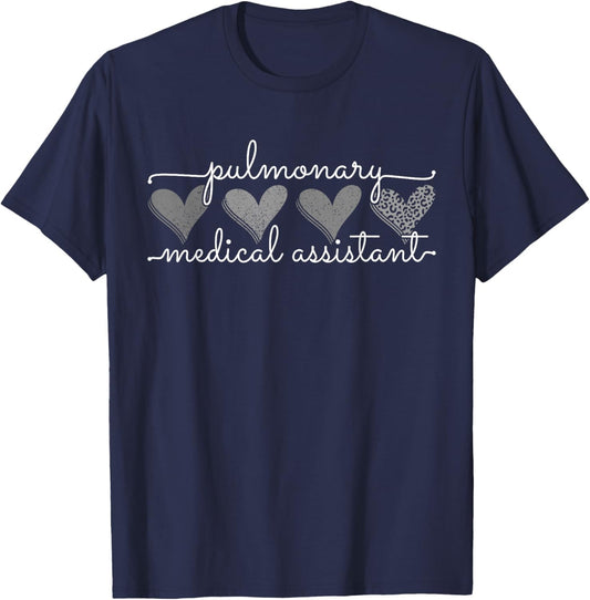 Pulmonary Medical Assistant Hypertension Medicine Nurse T-Shirt - T-Shirt | Navy