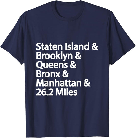 5 Boroughs NYC Running T-Shirt - T-Shirt | Navy