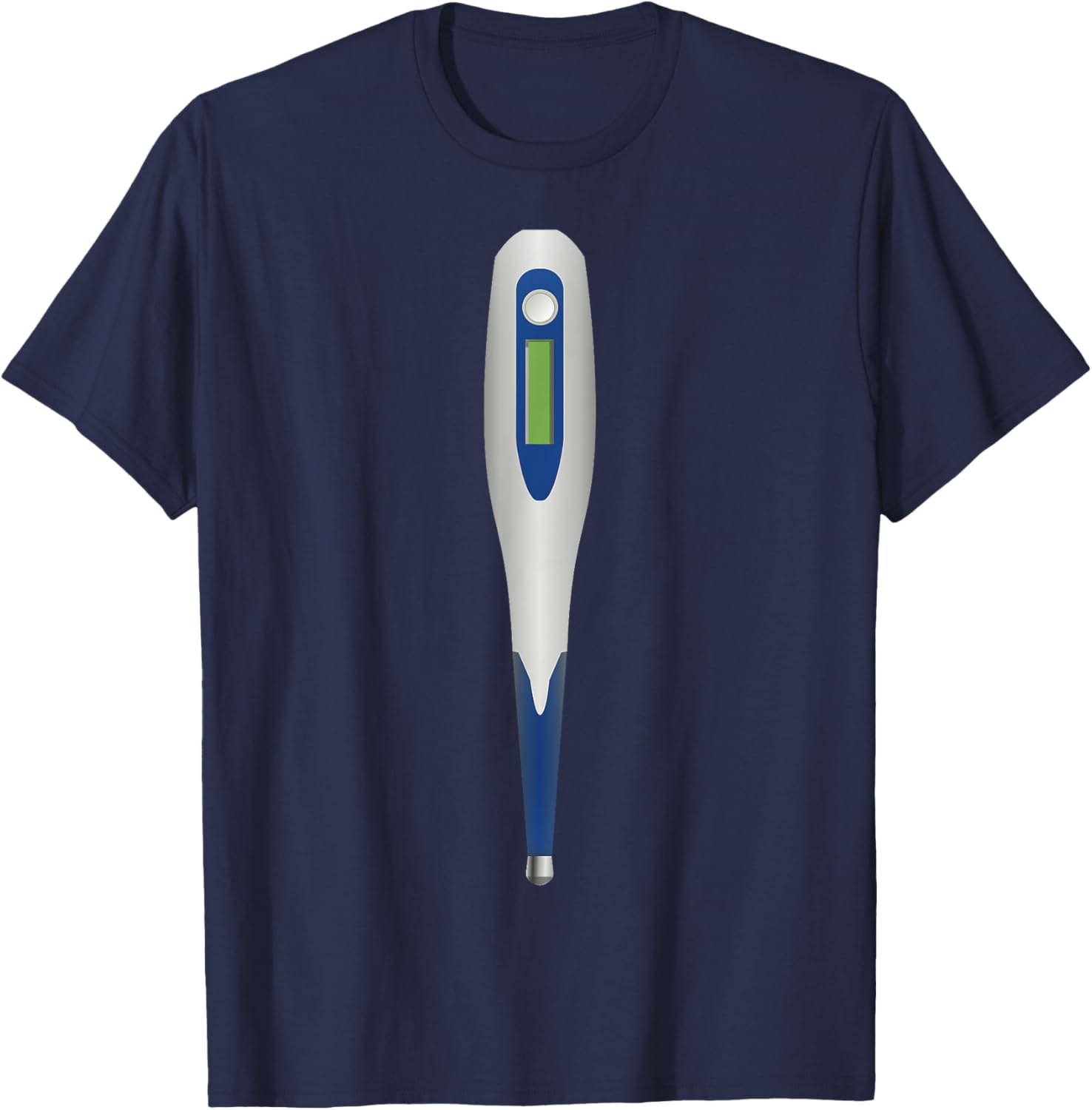 Digital Thermometer Funny Dress Up Cosplay Halloween Costume T-Shirt - T-Shirt | Navy