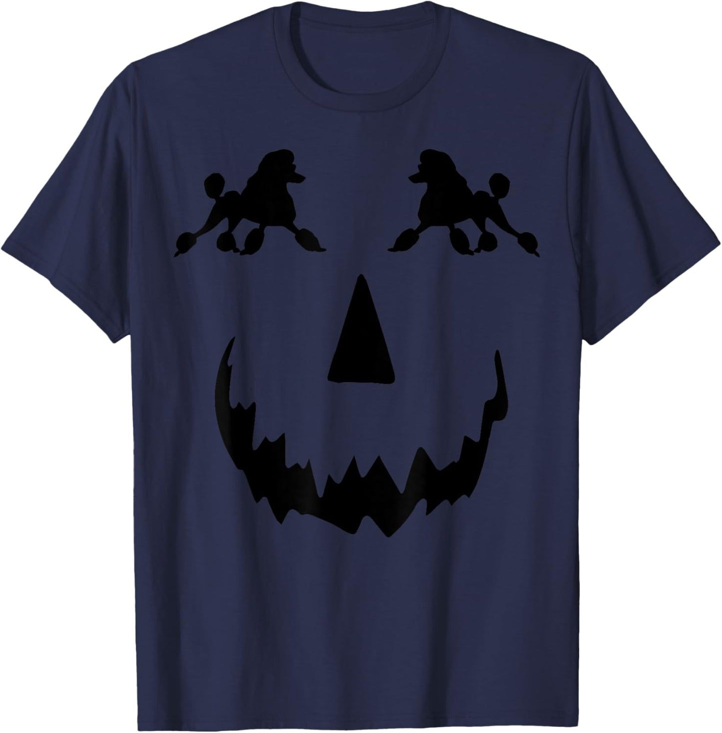 pumpkin Poodle halloween T-Shirt - T-Shirt | Navy