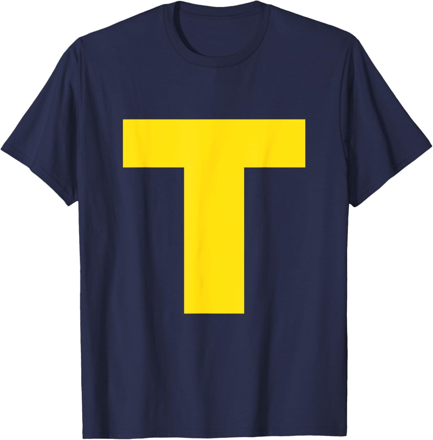 Letter T Funny Chipmunk Group Christmas Thanksgiving Costume T-Shirt - T-Shirt | Navy