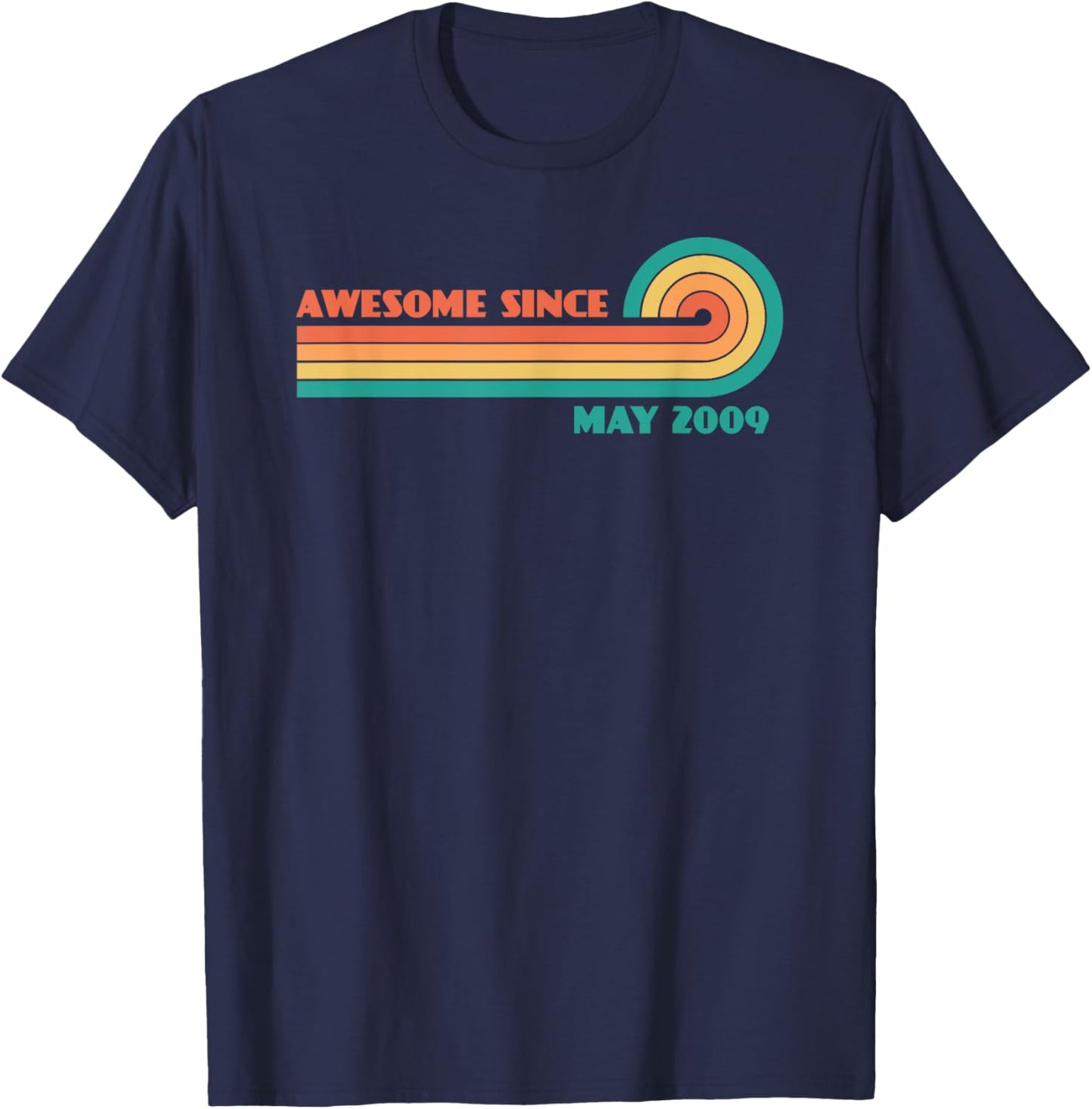 Awesome Since May 2009 T-Shirt - T-Shirt | Navy