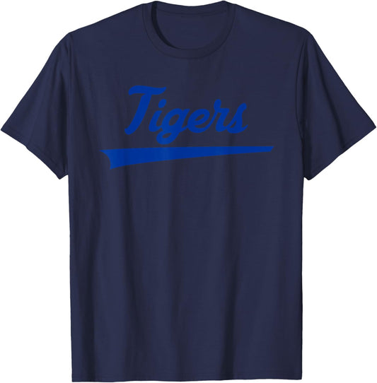Tidehaven Tigers Vintage Swoosh T-Shirt - T-Shirt | Navy