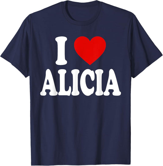 I Heart Love Alicia T-Shirt - T-Shirt | Navy