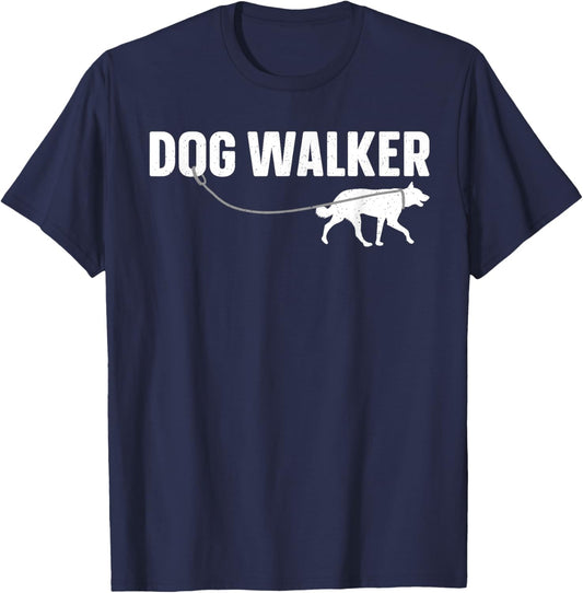 Cute Dog Walker Design Women Pet Walker Dog Walking T-Shirt - T-Shirt | Navy