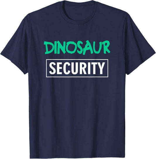 Dinosaur Security Parents Dads Moms Funny Halloween Costume T-Shirt - T-Shirt | Navy