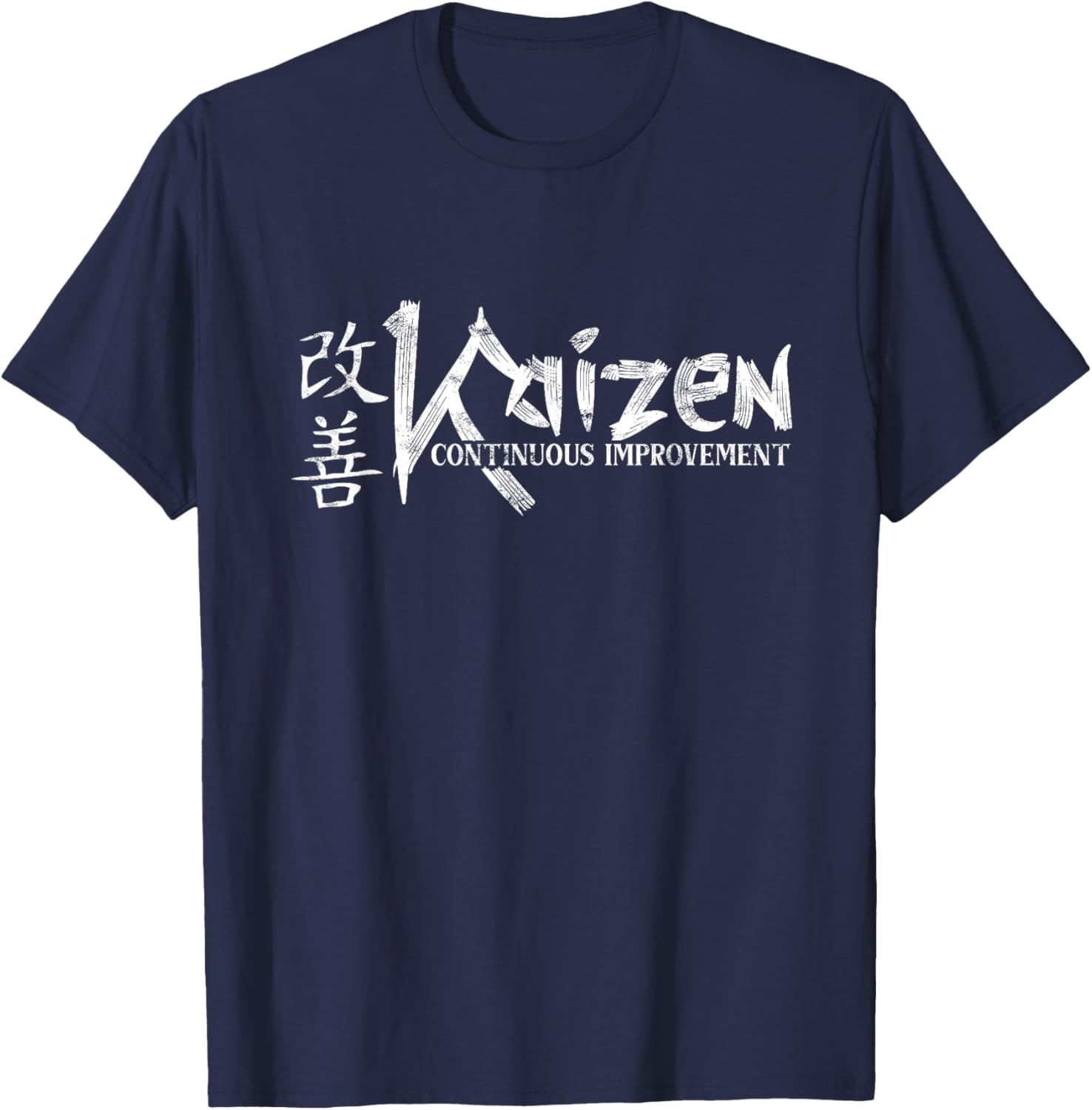 Kaizen Kanji Continuous Improvement Kaizen T-Shirt - T-Shirt | Navy