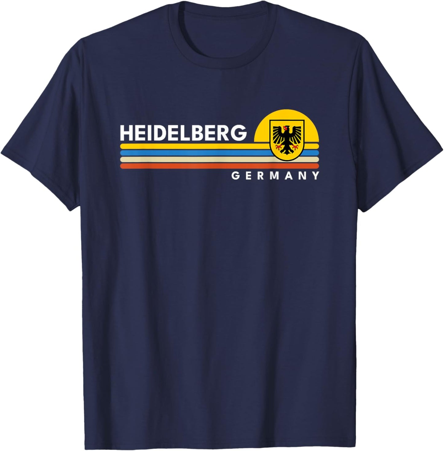 Heidelberg Germany Vintage Retro Souvenirs T-Shirt - T-Shirt | Navy