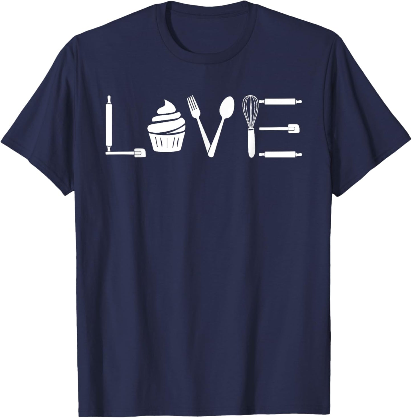 Cupcake Love Funny Baker Cake Pastry Baking Bake Enthusiast T-Shirt - T-Shirt | Navy
