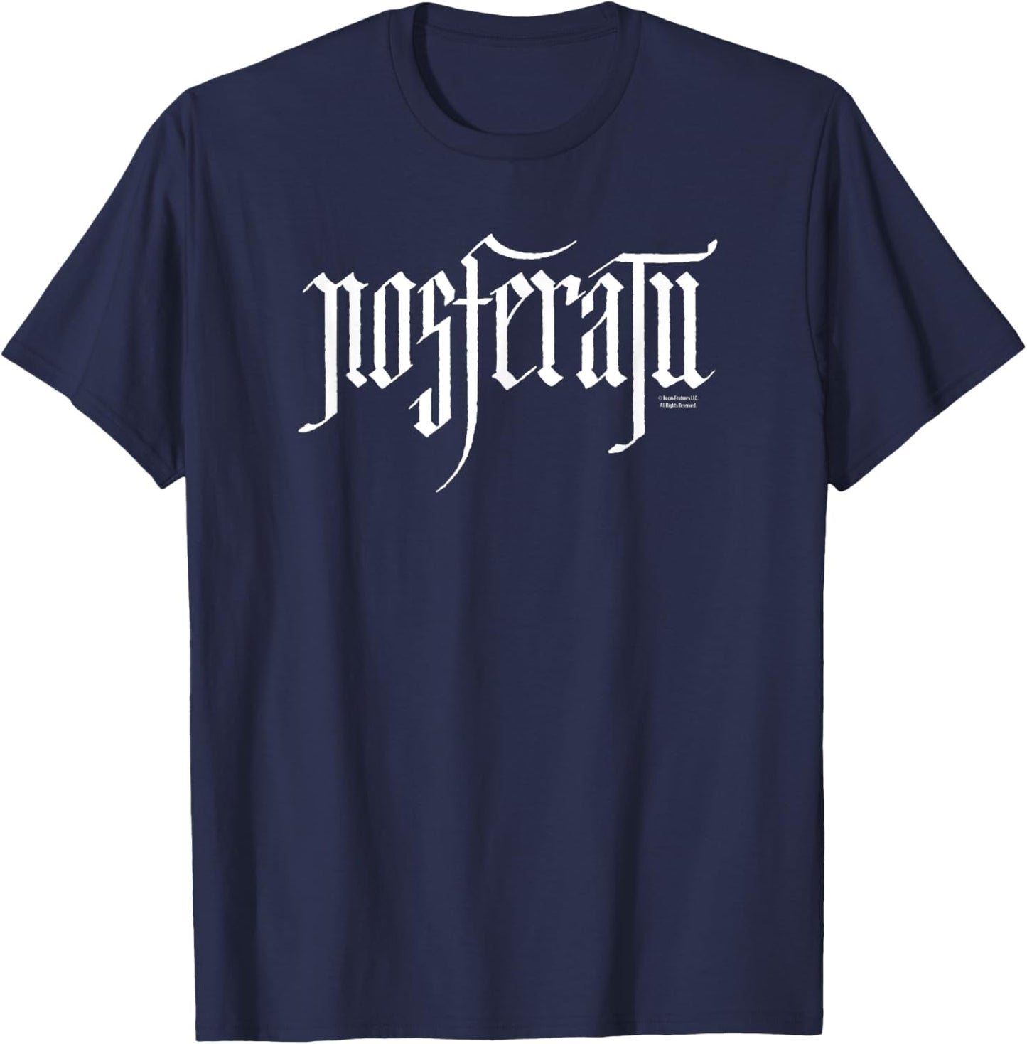 Nosferatu Logo White T-Shirt - T-Shirt | Navy