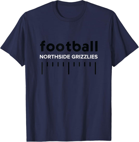 Northside Grizzlies Football Lines HS T-Shirt - T-Shirt | Navy