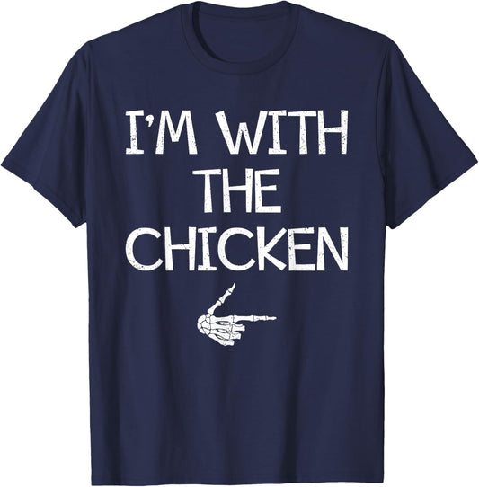 I'm With The Chicken Easy Halloween Costume Couples Matching T-Shirt - T-Shirt | Navy