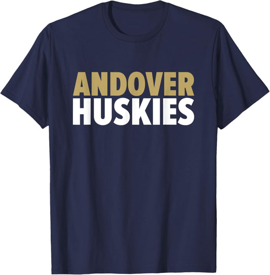 Andover Huskies Bold T-Shirt - T-Shirt | Navy