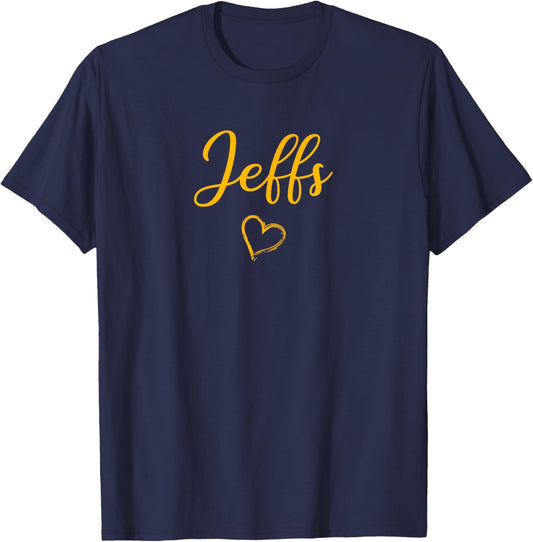 Fairbury Jeffs Above Small Heart T-Shirt - T-Shirt | Navy