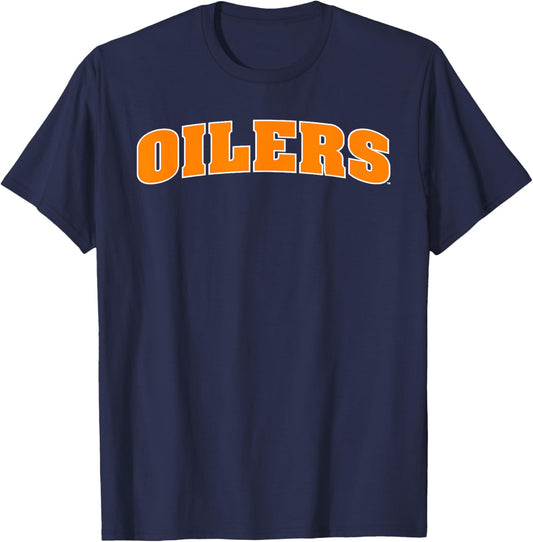 University of Findlay Oilers Block Type Logo T-Shirt - T-Shirt | Navy