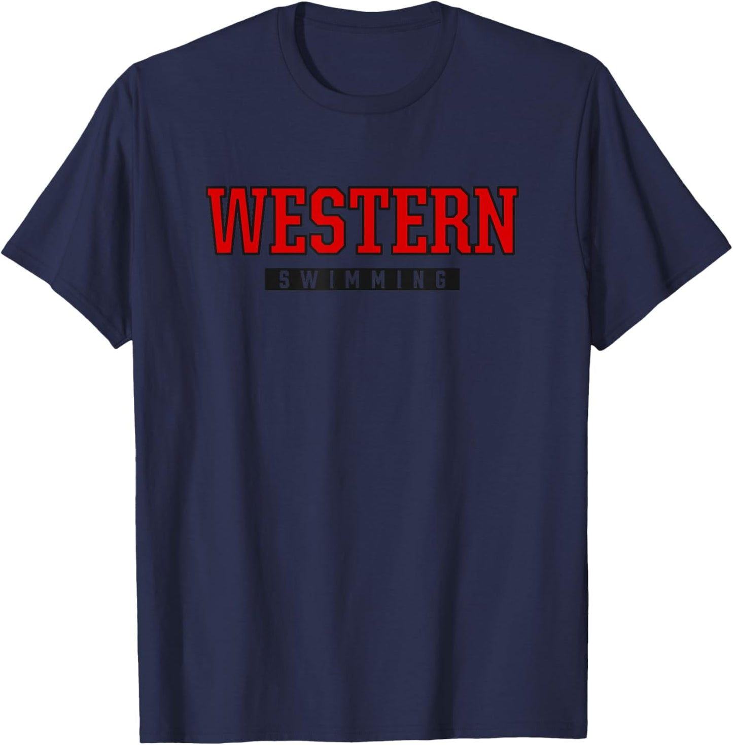 Western High School Swimming T-Shirt - T-Shirt | Navy