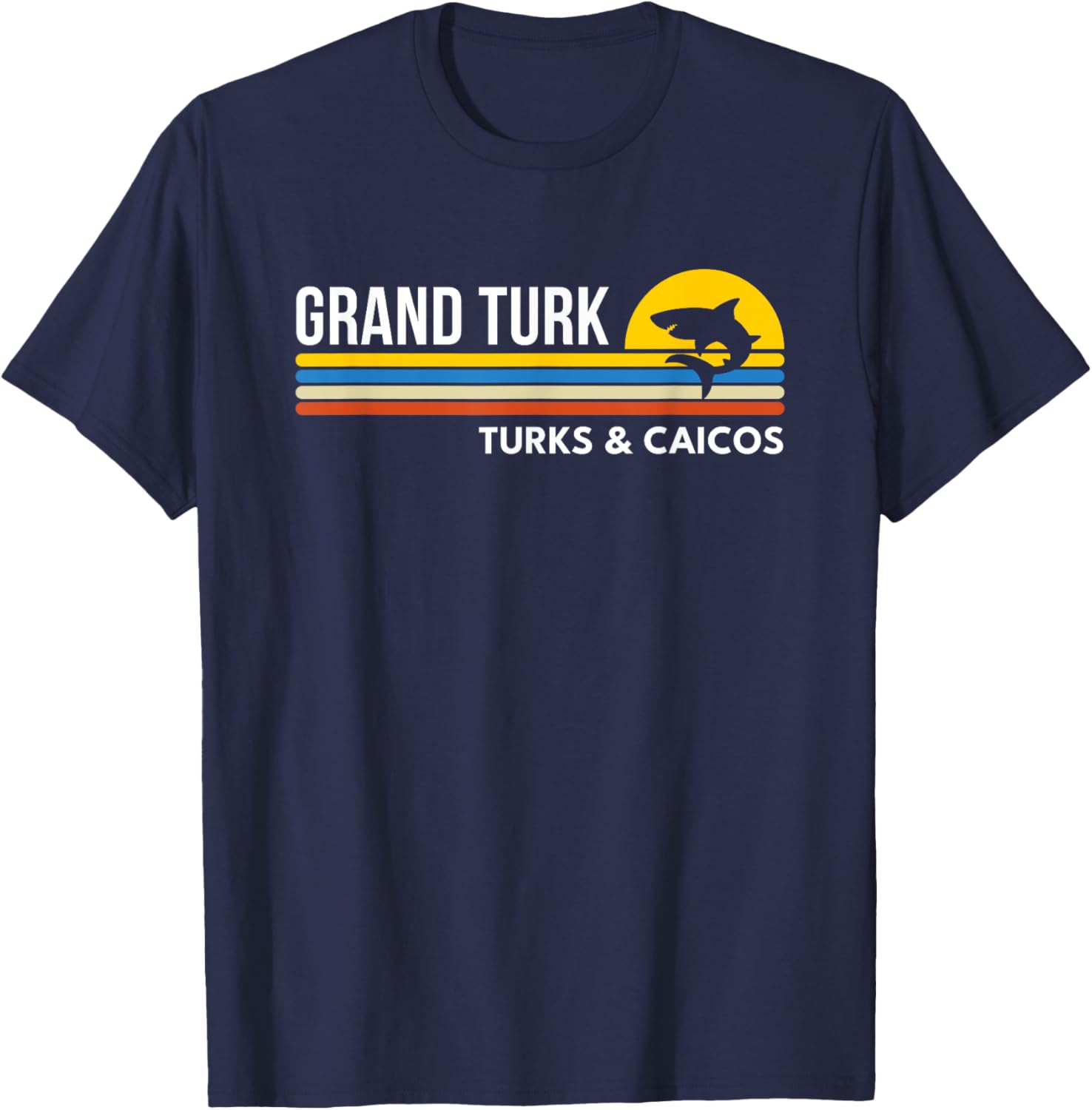 Grand Turk Turks and Caicos Vintage Retro Souvenirs T-Shirt - T-Shirt | Navy