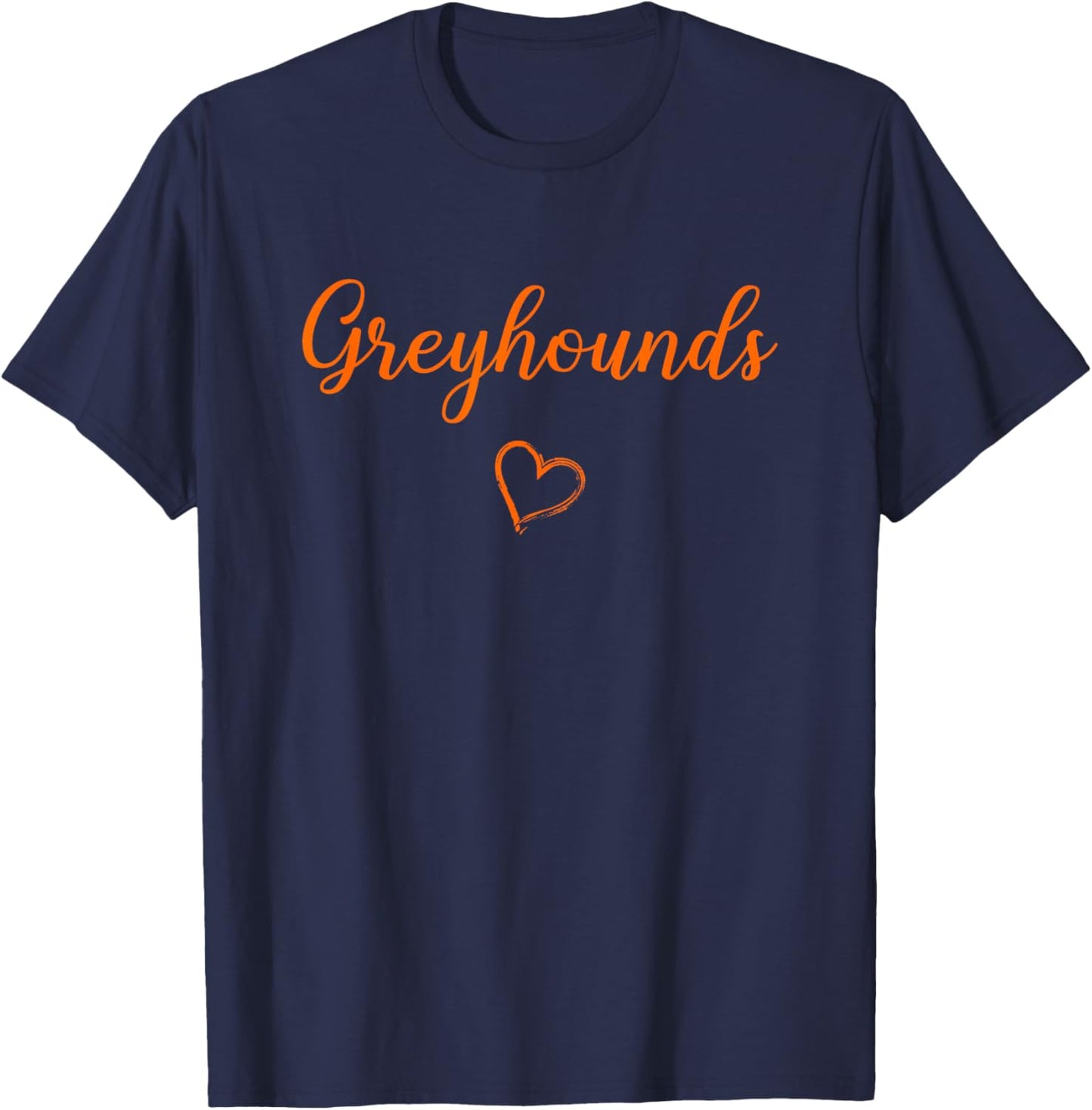 Clayton Greyhounds Above Small Heart T-Shirt - T-Shirt | Navy