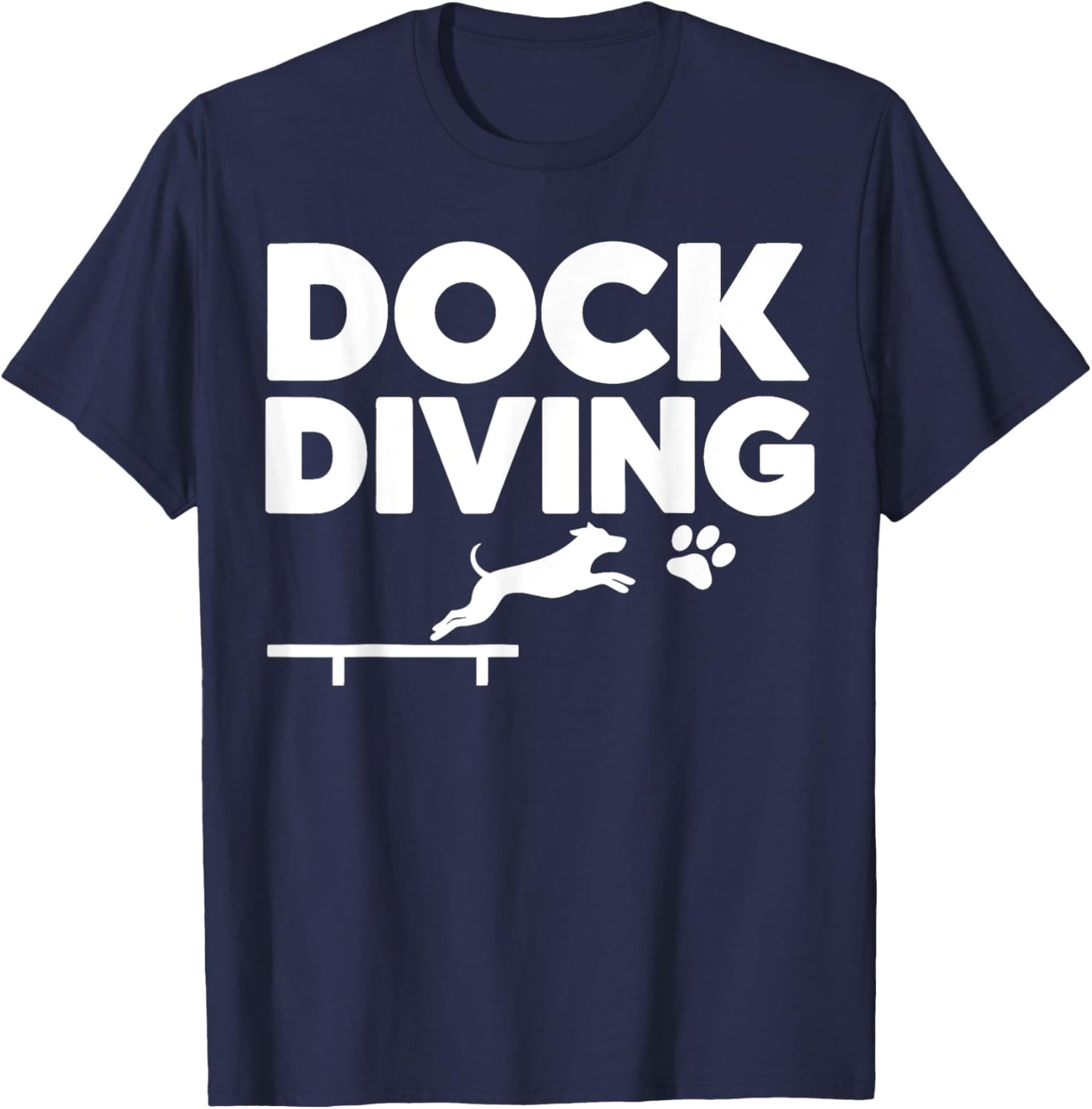 Dock Diving Dog Dock Diving T-Shirt - T-Shirt | Navy