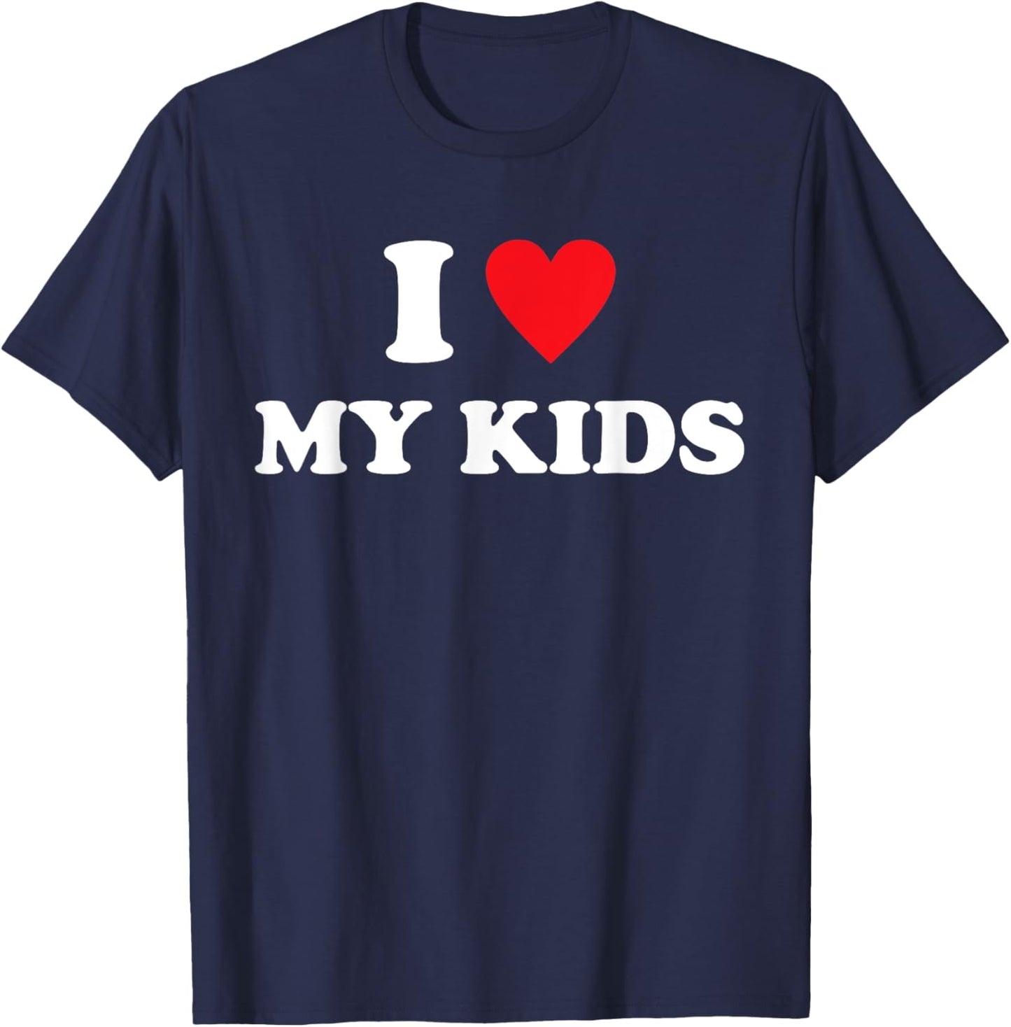 I Love My Kids Design T-Shirt - T-Shirt | Navy