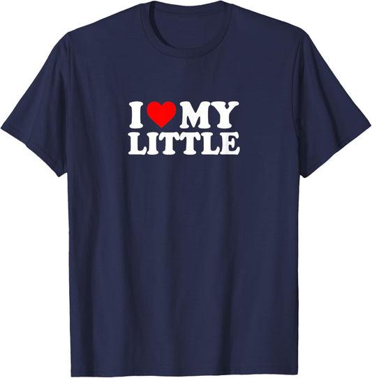 I Love Heart My Little Cute Funny Sorority Matching T-Shirt - T-Shirt | Navy