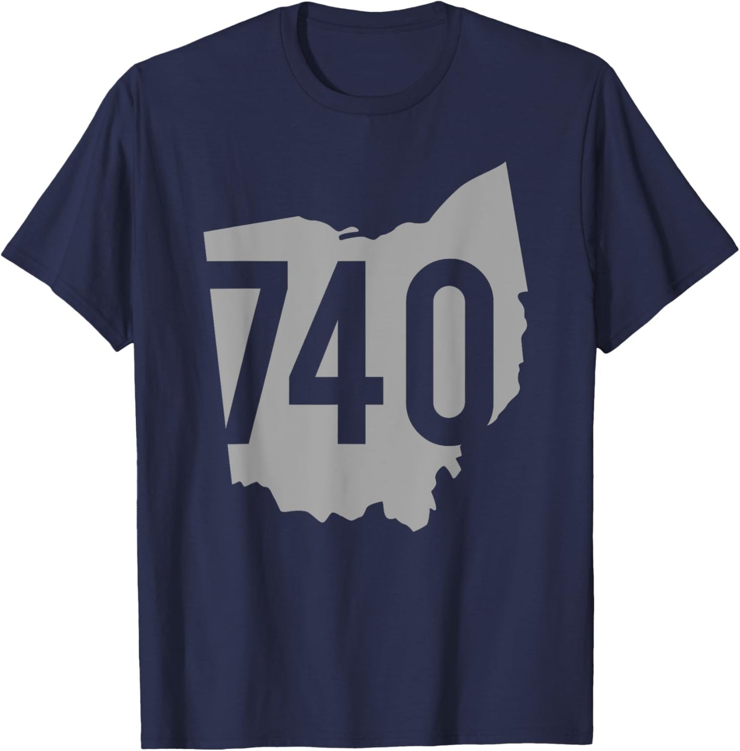 740 Area Code, Lancaster, Zanesville, Athens, Ohio T-Shirt - T-Shirt | Navy